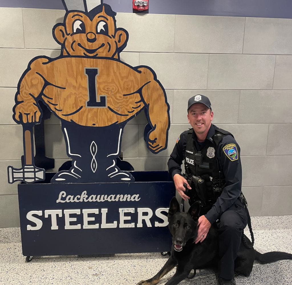 Officer Wozniak & K-9 Rheagar